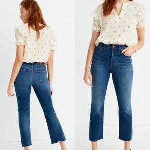 Madewell Cali Demi Boot Jean Raw Edge Hem